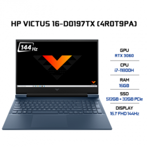 Máy tính xách tay HP VICTUS 16-d0197TX/512GB SSD+32GB 3D Xpoint SSD/3060 (4R0T9PA)