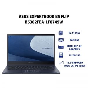 Máy tính xách tay/ Laptop Asus B5302FEA-LF0749W (i5-1135G7/Cảm ứng/2Y-OSS) (Đen)